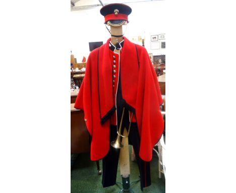 GRENADIER GUARDS TUNIC1959 pattern, size 6 with makers label 'Kashket & Partners Ltd.', a peaked cap marked to the interior '