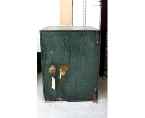 VINTAGE 'MILNERS' FLOOR SAFEwith key lock operation, 61cm high x 46cm wide x 46cm deep 