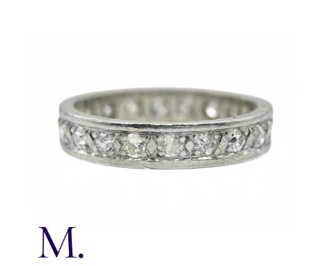 A Diamond Eternity Ring in 18K white gold set with 20 round cut diamonds weighing approximately 0.80ct in total.Weight: 4.8gS