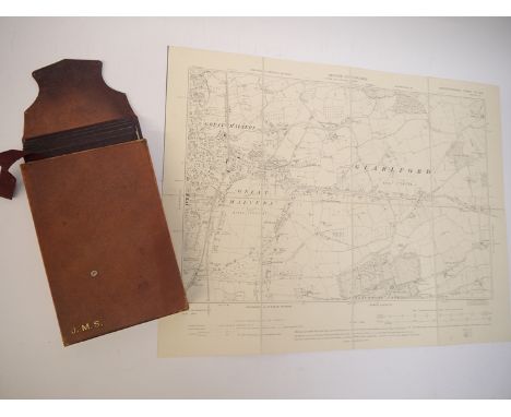 Six Ordnance Survey engraved sectional folding maps of Worcestershire and Herefordshire, all 1905/1906 Second Edition, six in