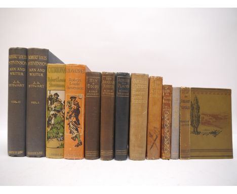 A collection Robrt Louis Stevenson and related titles, twelve volumes including: 'The Black Arrow', London, Cassell, 1888, 1s