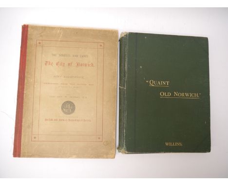 Five titles Norwich related including P. Browne: 'The History of Norwich', Norwich, R. Chipperfield, 1814, 1st edition, 3 aqu