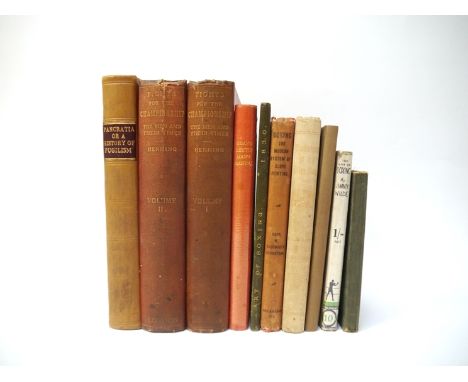 Collection of ten 19th and early 20th century boxing related books, comprising Anon: 'Pancratia; Or, A History of Pugilism', 