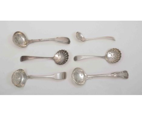 An Edwardian silver ladle shape sifter spoon, by Goldsmiths & Silversmiths Company Limited, London 1907, Kings pattern and fi