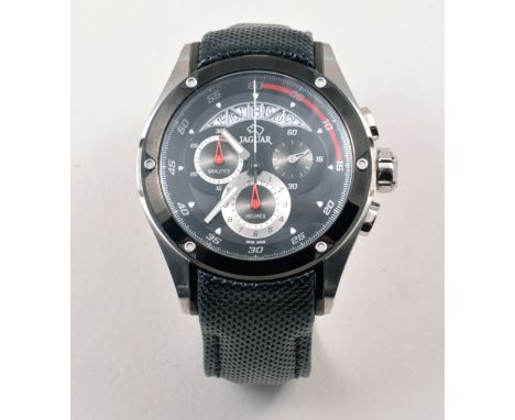 A gentleman's Jaguar chronograph wristwatch, with subsidiary dial, in a stainless steel case, Model No. J651 limited edition,