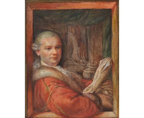 Portrait eines Edelmannes Freiherr von Weinbrenner Biedermeier, um 1830/40 Gouache auf Papier 21,3 x 17,3 cm