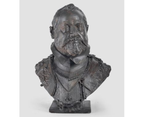 Rudolf II Portrait-Büste Um 1880/90 Terrakotta oder Gips Höhe 54 cm