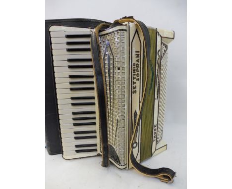 A pre-war Soprani piano accordian.