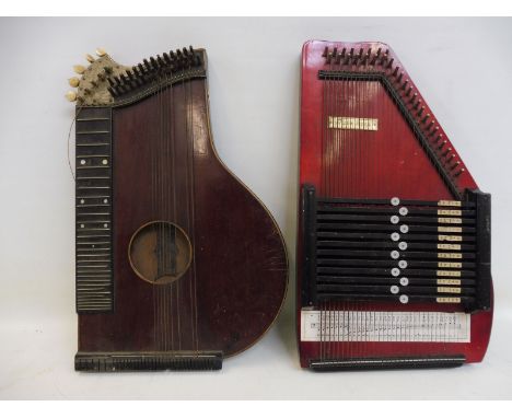 A 12 bar auto-harp and a concert zither by Meibeggar. Lintz (2)