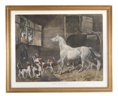 John Harris the Younger (1791-1873) - Left at home After R.B.Davis Engraving, stipple, aquatint, printed in colour and finish
