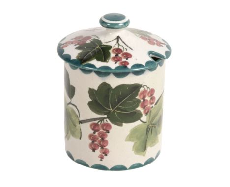A Wemyss preserve jar and cover, circa 1890-1900, painted with red currents  A Wemyss preserve jar and cover, circa 1890-1900
