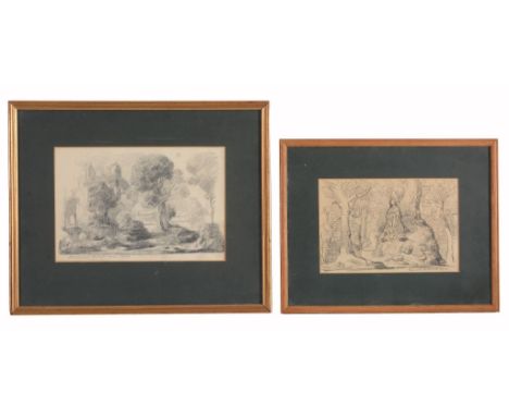 Harold Hitchens (fl.1970s) - A pair of woodland studies Pen and black ink and graphite Both signed and dated   1972   Largest