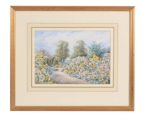 Joan Molyneux Stannard (1903-1942) - Garden borders Watercolour Signed lower left 24 x 33.5 cm. (9 1/2 x 13 1/2 in) Provenanc