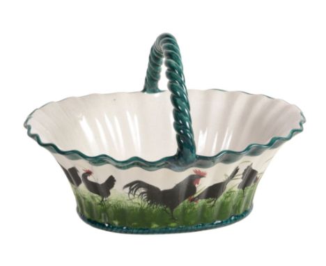 A large Wemyss basket, circa 1900, painted by Karl Nekola  A large Wemyss basket, circa 1900,   painted by Karl Nekola,   wit