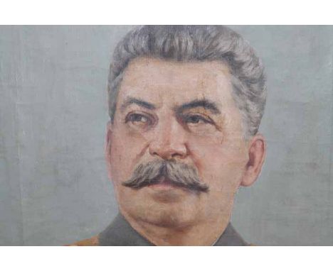 20TH CENTURY RUSSIAN SCHOOL,
PORTRAIT OF STALIN
oil on canvas
79cm x 57.5cm
