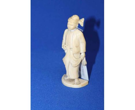 EARLY  20TH CENTURY SOUTH EAST ASIAN STYLE IVORY FIGURES