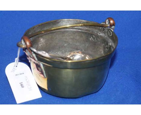 19TH CENTURY BRASS AND COPPER JELLY PAN
together with a selection of silver flatware 