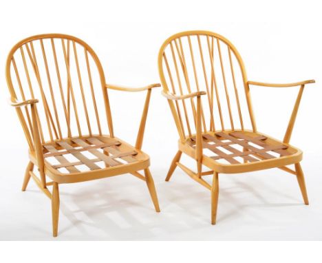 A PAIR OF ERCOL ARMCHAIRS ++GOOD CONDITION 