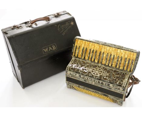 A PANCOTTI PIANO ACCORDION, CASED