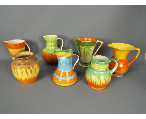A collection of Art Deco ceramics to include Wadeheath, Myott, Son &amp; Co, Roskyl and similar, largest piece approximately 