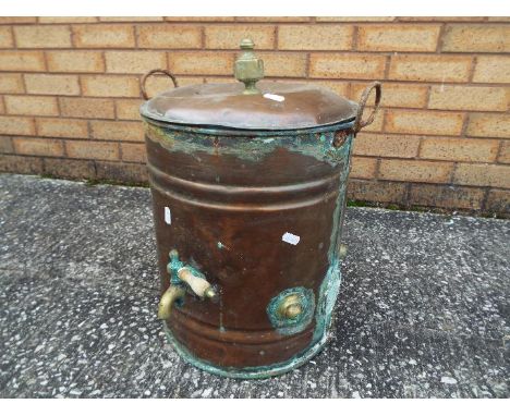 A vintage copper boiler, approximately 47 cm x 37 cm.