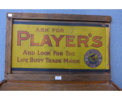A vintage Players Cigarettes advertising sign 