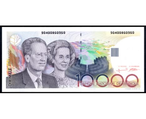 Belgium NBBB-110 P 146 Banque Nationale de Belgique10000 Francs (1992-97). Portrait of King King Baudouin I and Queen Fabiola