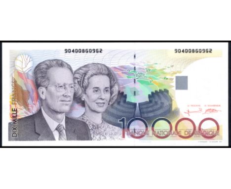 Belgium NBBB-110 P 146 Banque Nationale de Belgique10000 Francs (1992-97). Portrait of King King Baudouin I and Queen Fabiola