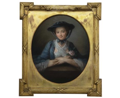 IN THE MANNER OF JOHN RUSSELL (BRITISH 1745-1806),PORTRAIT OF A LADY pastel on paperimage size 53.5cm x 46cm, overall size 73