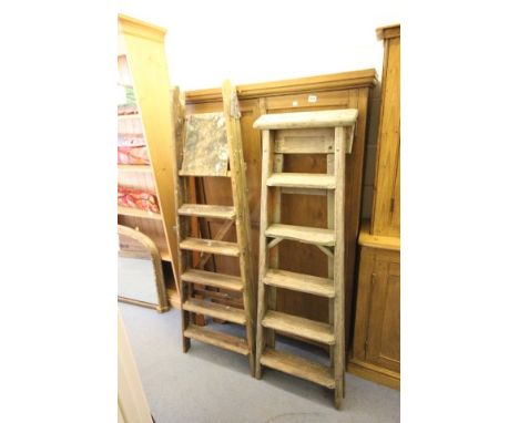 Two Pairs of Wooden Step Ladders