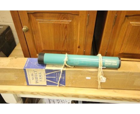 Boxed Windsor & Newton No.116 Perfect Easel together with a Rowney Brush Case and Brushes