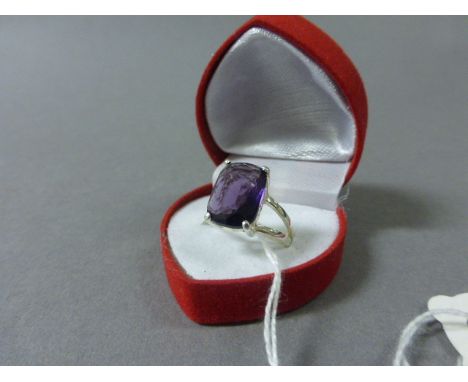 Silver and Amethyst Ring