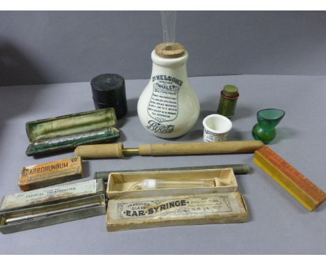 Vintage Boots Ceramic Inhaler, Old Thermometers and other Old Medical Items