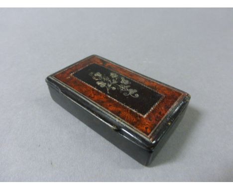 Georgian Lacquered Papier Mache Snuff Box
