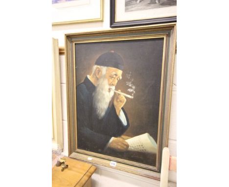 Oil Painting Portrait of Elderly Chinese Gent