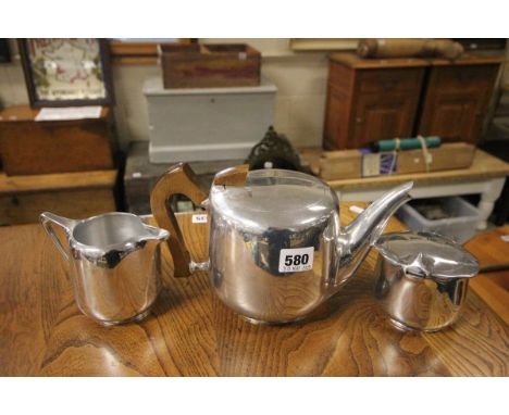 Picquot ware Three Piece Tea Service