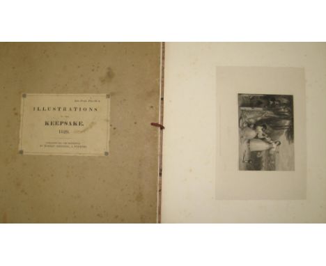 Illustrations to the Keepsake 1829, folio folder and 9 misc. prints, some proofs on india paper laid (Q).