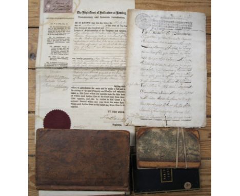MANUSCRIPT document in Spanish together with 4 antiquarian books (including Army list 1810, Navy list 1832 (Q).
