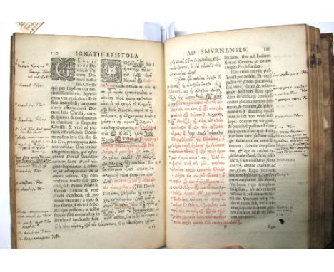 USSHER (Archbishop J.) Polycarpi et Ignatii Epistolae..., 4to, irregular pagination &amp; register but apparently complete, o