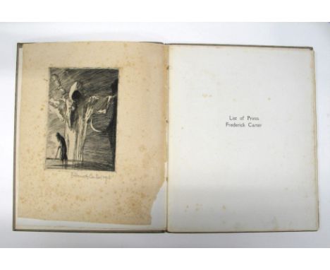 CARTER (Frederick) 'A List of Prints With notes by Frederick Carter 1916', 8vo, wear to spine otherwise G+ in VG+ black slipc