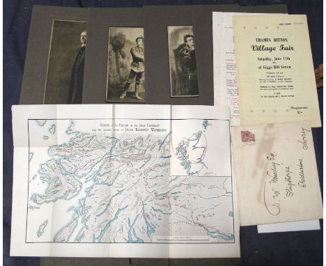 MAP, disbound from 1st Edn. "Kidnapped" by R. L. Stevenson, and small q. of ephemera (Q).