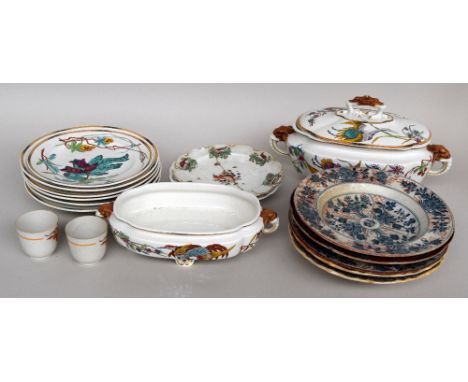 A selection of ceramic wares, including a Royal Worcester part dinner service dating from 1877 in the Japanese inspired style