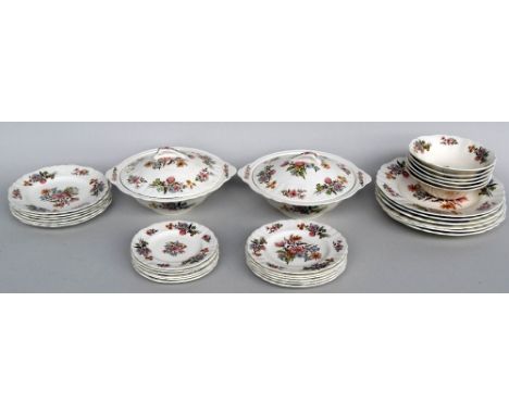 A J&G Meakin Sol 'Country Life'  dinner set for six people, including dinner plates and two tureens (32), together with six e