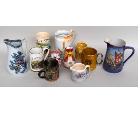 A collection of ceramic jugs of various sizes and patterns (11)