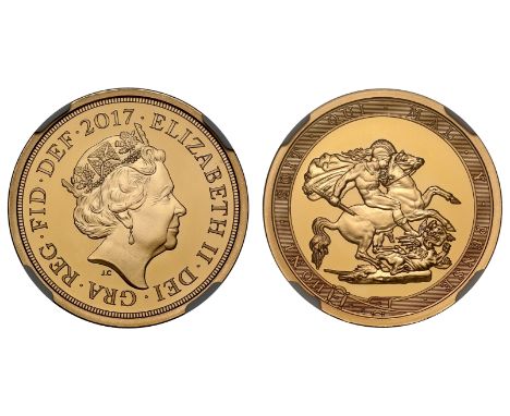 g Elizabeth II (1952-2022), gold proof Sovereign, 2017, Struck On The Day, for the 200th Anniversary of the Pistrucci Soverei