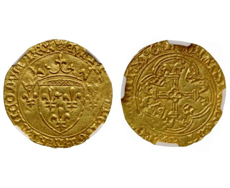 France, Charles VII of Valois (1422-61), gold Ecu d'Or "Neuf" … la Couronne, 2nd coinage, 2nd issue (authorized 12 August 144