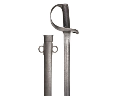 * Victorian Cavalry Trooper's Sword, of the Montgomery Yeomanry, circa 1885, the 87.5 cm slightly curved steel blade with ins