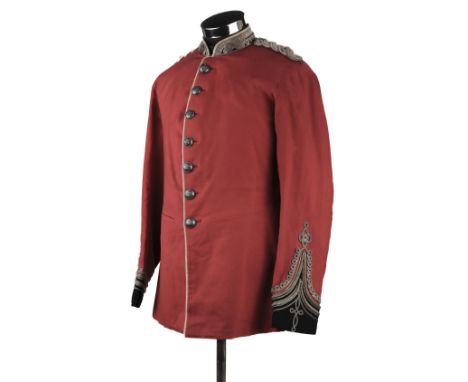 * Victorian Officer's Uniform, of the 1st Volunteer Battalion Royal Welsh Fusiliers, the scarlet tunic with black facings and