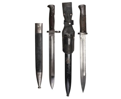 * Imperial German M1871/84 bayonet, WWI period, the 25.4 cm blade stamped Weyersberg Kirschbaum &amp; Co Solingen, the crossg