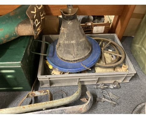 * Motoring Miscellanea. Various motoring and motorcycle spares, 1930-60s, including a Jaguar car mascot, the chrome pitted, 2